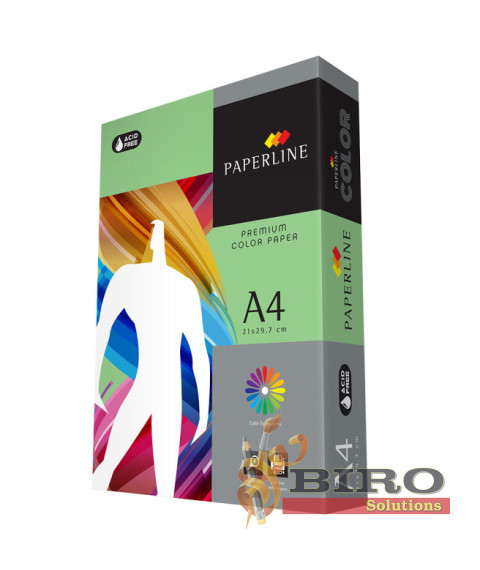 Hîrtie colorată A4 Paperline GREEN, 80 gr/m2, 500 foi, verde